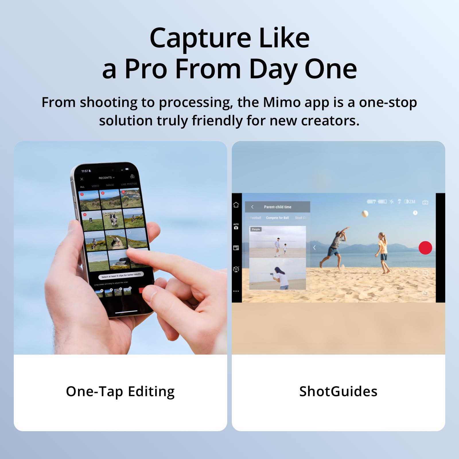 DJI Osmo Mobile 7 Gimbal Stabilizer for iPhone, Android, Built-in Tripod, Ultra-Light, Comfortable Grip, 3-Axis Phone Gimbal, ActiveTrack 7.0, ShotGuides, One-Tap Edit, 10hrs Use, Phone Charging - Available at All In One Marketplace Canada