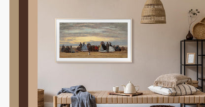 SAMSUNG 65-inch The Frame Customizable Bezel - Modern Teak (VG-SCFH65TKBZA) [Canada Version] (Compatible with All Frame Models 2021 Onwards)