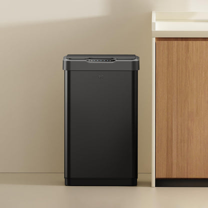 EKO Mirage-T 50 Liter / 13.2 Gallon Touchless Rectangular Motion Sensor Trash Can, Brushed Stainless Steel Finish 🍁 All In One Marketplace Canada