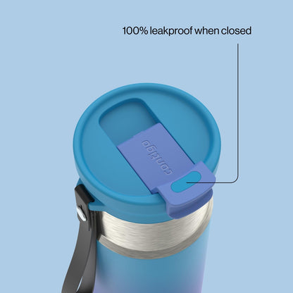 Contigo DualSip 16 oz Compact Water Bottle w/ 2-Way Lid (Drink from Straw or Spout) | Vacuum-Insulated Stainless Steel for Cold Drinks | 100% Leakproof | BPA & Lead-Free | Dishwasher Safe 🍁 All In One Marketplace Canada