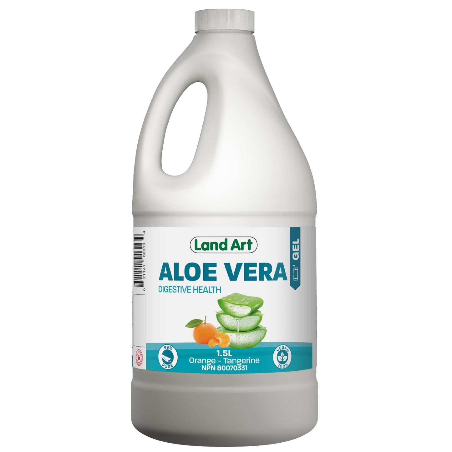 Aloe Vera Drinkable Gel, Orange, Heartburn & Acid Reflux, 1,5 L Land Art