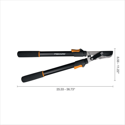 Fiskars Power-Lever Extendable Lopper, 2X Cutting Power, Precision-Ground Blade, 25"-37", Black & Orange 🍁 All In One Marketplace Canada