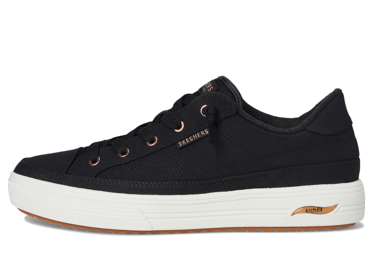 Skechers Women's Arch Fit Arcade-Meet Ya There Sneaker, Black, 7 🍁 All In One Marketplace Canada