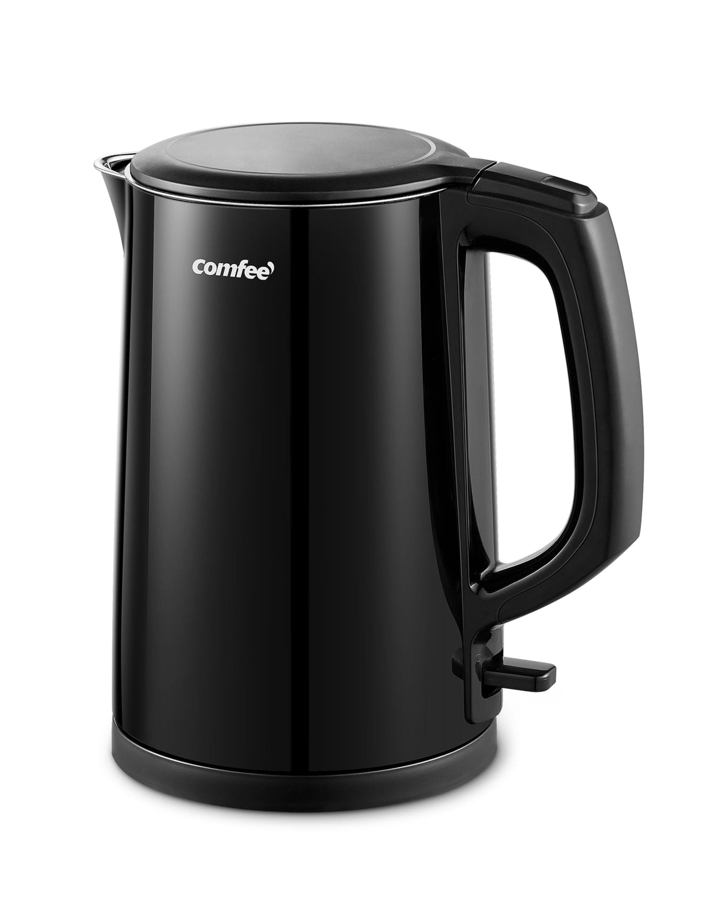 COMFEE' Electric Kettle and Tea Kettle, 1.5L Double Wall, Stainless Steel Interior, Lid & Spout, Fast Boil, Auto-Off, and Boil-Dry Protection, 1500W COMFEE'
