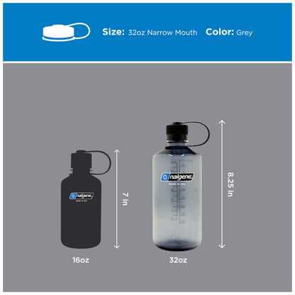 Nalgene 32 oz Narrow Mouth Water Bottle, Gray 🍁 All In One Marketplace Canada