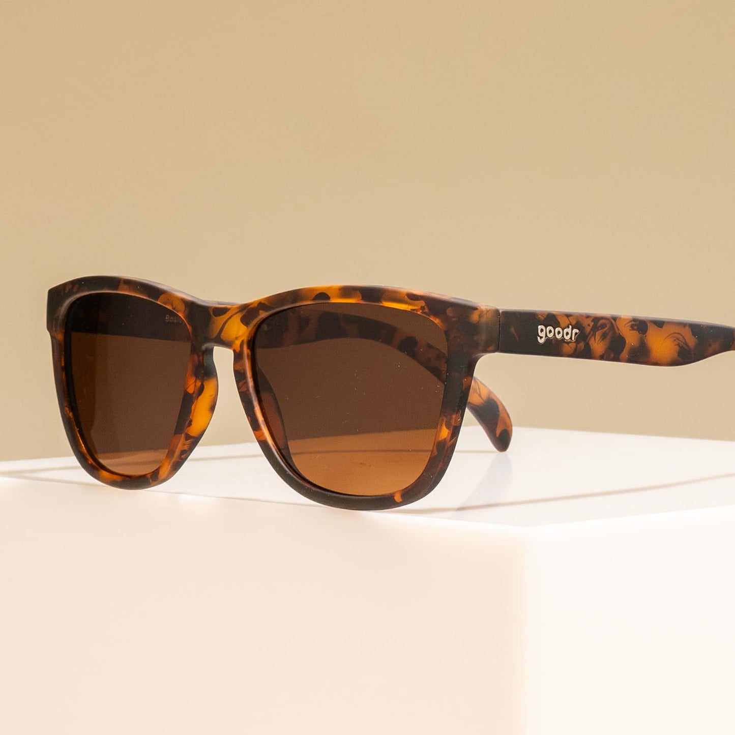 goodr Bosley's Basset Hound Dreams Polarized Sunglasses, Medium Sized (OG), Brown Translucent Frames with Brown Non-Reflective Glare Reducing Lenses, UV400 Protection, No Slip, No Bounce - Available at All In One Marketplace Canada