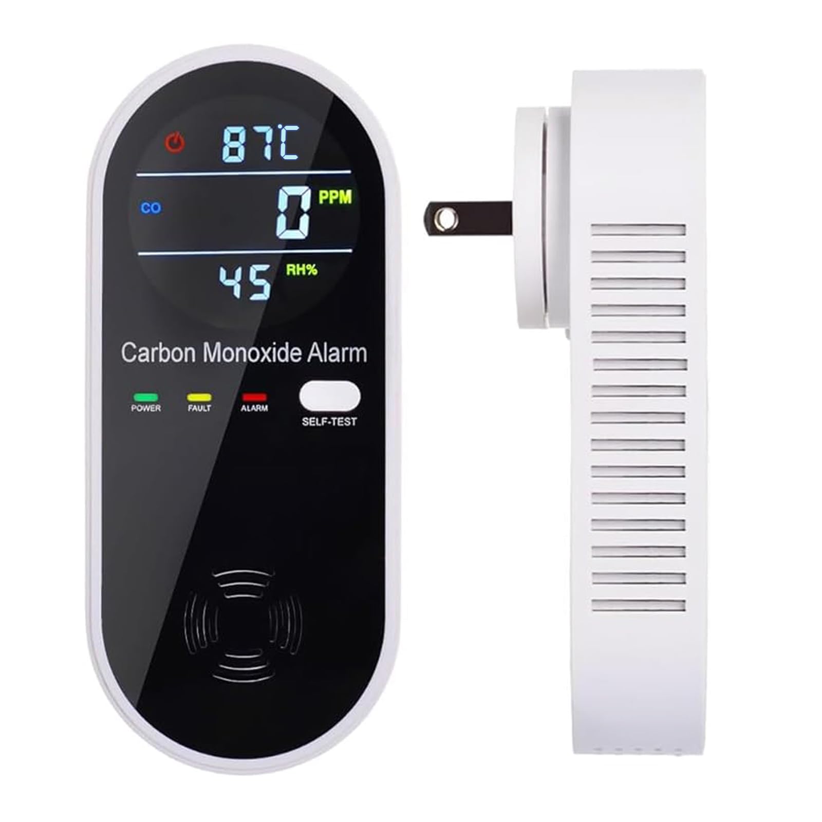 3-in-1 Carbon Monoxide Detector, Carbon Monoxide Detector Plug in Wall with Temperature & Humidity Display, CO Alarm Monitor with Color LCD Display, Accurate & Easy to Install - Available at All In One Marketplace Canada