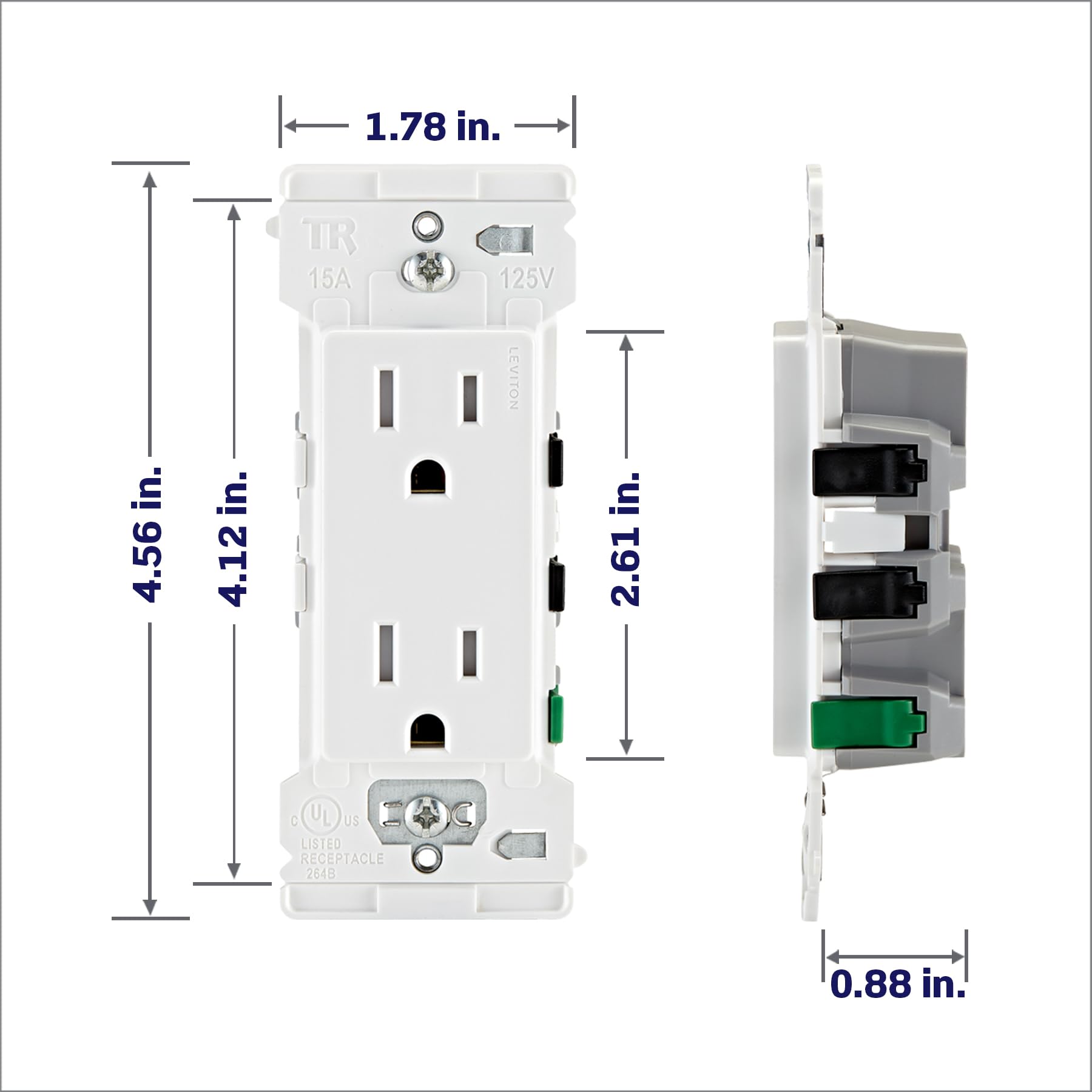 Leviton Decora Edge, 10-Pack, 15 Amp Tamper-Resistant Duplex Wall Receptacle, E5325-0MW, White 🍁 All In One Marketplace Canada Leviton