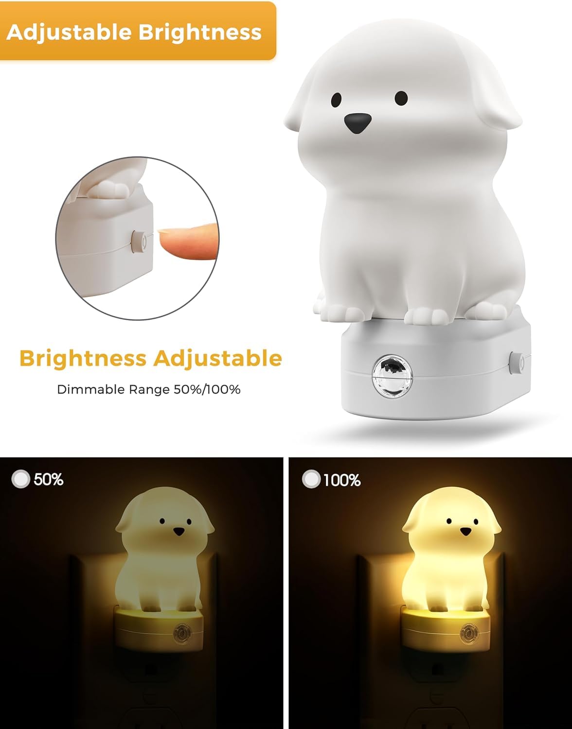 L LOHAS LED Plug in Night Light for Kids, 3D Cute Puppy Night Light 🍁 All In One Marketplace Canada