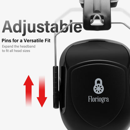 Floriogra 2 Pack Ear Protection Ear Muffs Noise Reduction, SNR 35dB Hearing Protection Earmuffs, Noise Cancelling Ear Muffs, Noise Cancelling Headphones for Autism,for Shooting, Mowing, Hunting - Available at All In One Marketplace Canada