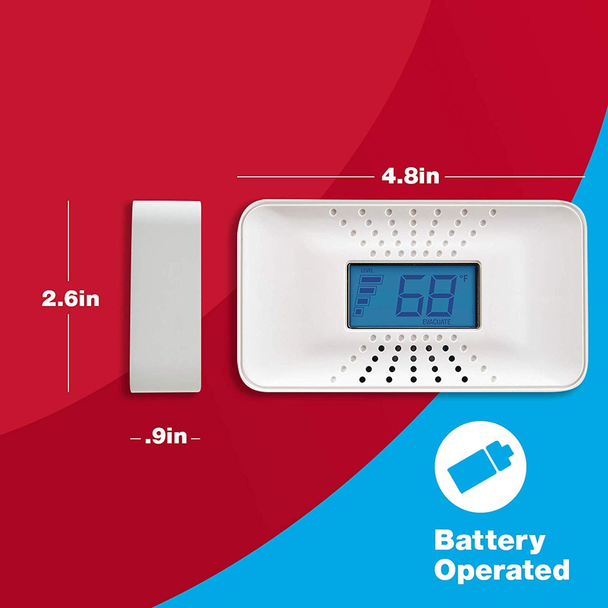 First Alert CO710A 10-Year Carbon Monoxide Alarm with Temperature & Digital Display