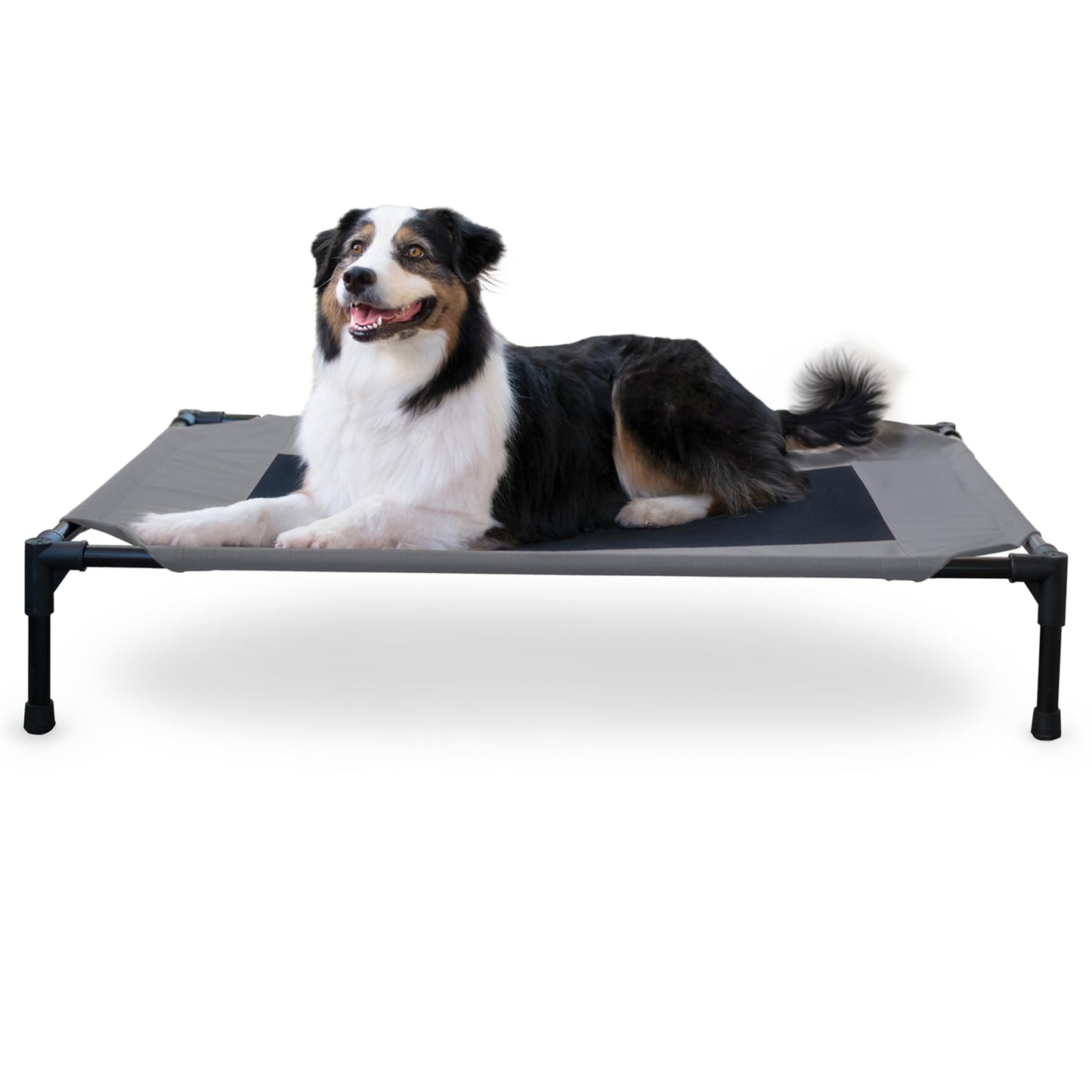 K&H Pet Products Outdoor Elevated Dog Cot, Breathable Cooling Elevated Cot Hammock Pet Bed for Large Dogs, Washable Mesh Cover, Raised Metal Frame, Collapsible, Portable - Large 42 X 30in Gray 🍁 All In One Marketplace Canada
