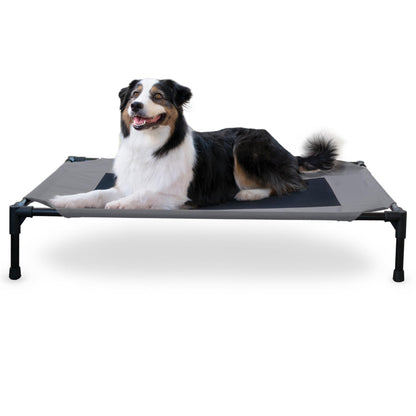 K&H Pet Products Outdoor Elevated Dog Cot, Breathable Cooling Elevated Cot Hammock Pet Bed for Large Dogs, Washable Mesh Cover, Raised Metal Frame, Collapsible, Portable - Large 42 X 30in Gray 🍁 All In One Marketplace Canada