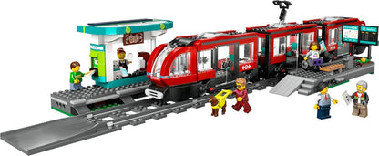 LEGO City Downtown Streetcar and Station Train Set - Kids Toy Train Building Set for Pretend Play & Imagination, Ages 7+ - Gift Ideas for Boys & Girls Birthdays - 60423 LEGO