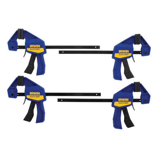 IRWIN QUICK-GRIP Clamps, One-Handed, Mini Bar, 6-Inch, 4-Pack (1964758) - Available at All In One Marketplace Canada