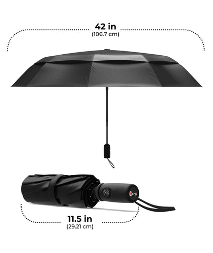 Repel Windproof Travel Umbrella - Compact & Withstands Winds up to 100MPH, Strongest Premium Auto Folding Umbrella for Rain and Sun - Durable, Light & Portable for Women & Men, Fits Backpack & Cars - Available at All In One Marketplace Canada