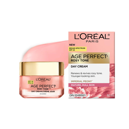 L’Oréal Paris Age Perfect Rosy Tone SPF 30 Moisturizer, with Imperial Peony Extract, For Mature Skin, Skincare, 50 ml L'Oreal Paris