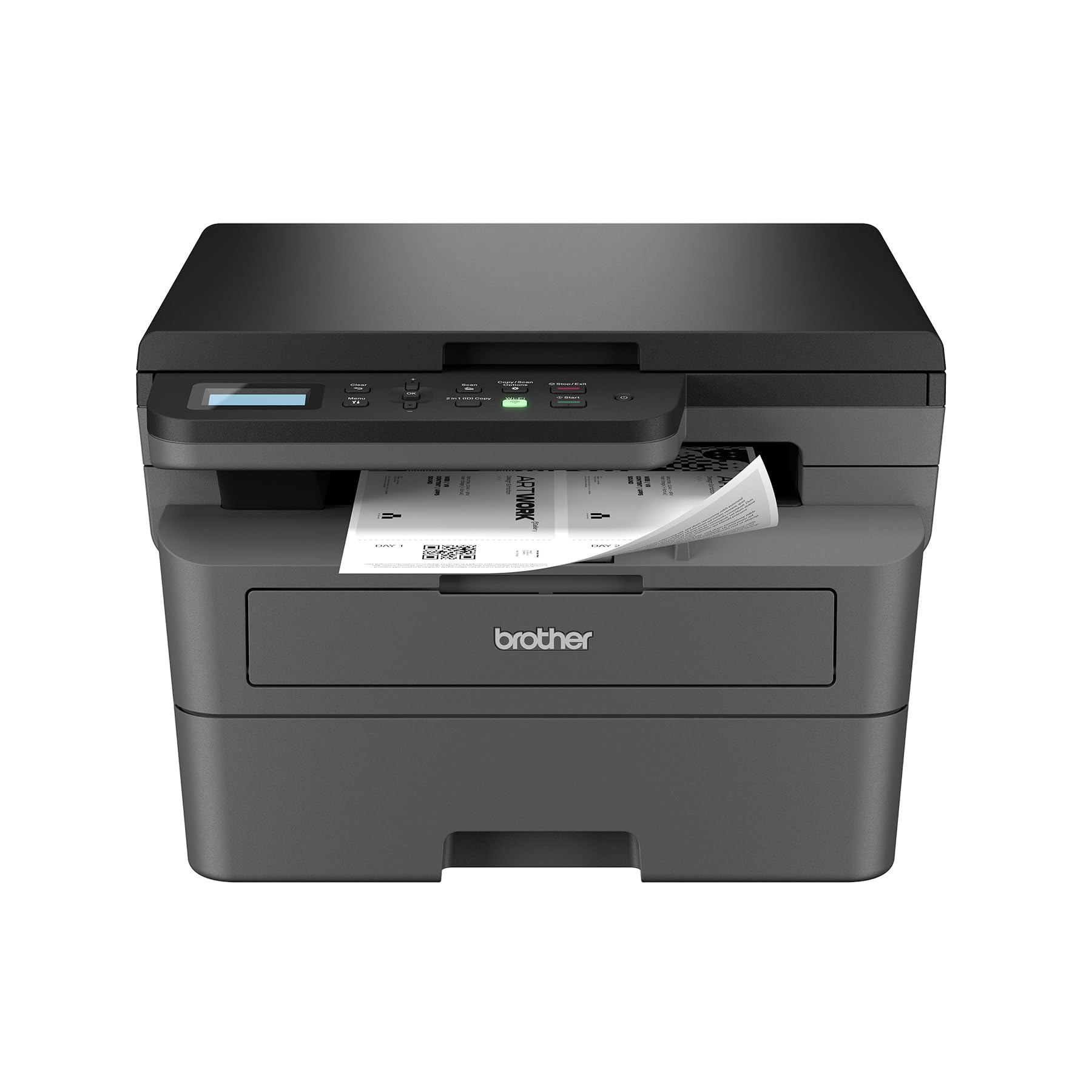 Brother HL-L2465DW Monochrome Laser Printer with Wireless Connectivity All-in-One Print, Copy and Scan Functions for Home and Office Use - Compact Design Brother
