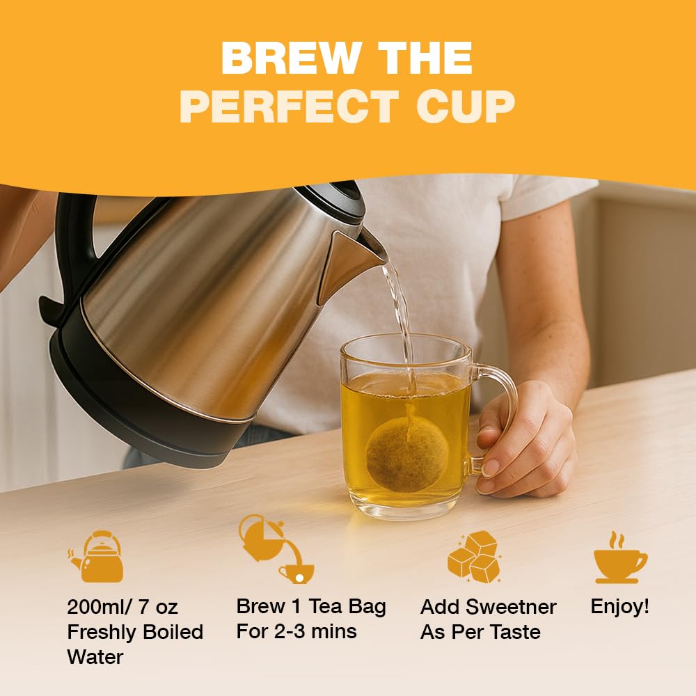 HANDPICK, Turmeric Ginger Tea, 100 Eco-Conscious Tea Bags | Caffeine Free, Gluten Free | 100% Pure Herbal Blend - Savory & Spicy | Curcumin | Packed in Eco-Friendly Tea Bags