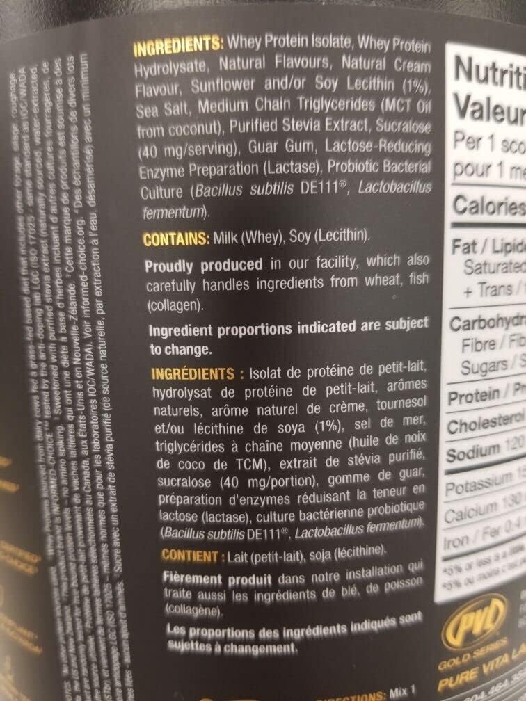 PVL ISOGOLD – Grass Fed - Premium Isolate 100% Whey Protein Shake (2.27 kg (Pack of 1), Chocolate) - Available at All In One Marketplace Canada