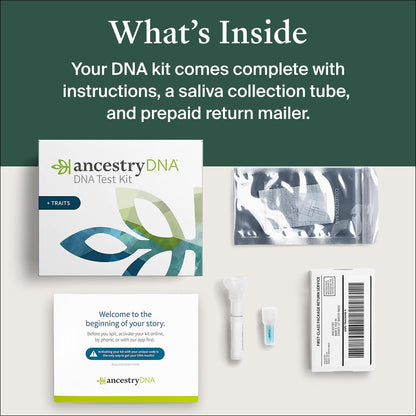 AncestryDNA + Traits Genetic Test Kit: Personalized Genetic Traits, DNA Ethnicity Test, Find Relatives, Family History, 2600 Regions, Ancestry Reports - Available at All In One Marketplace Canada