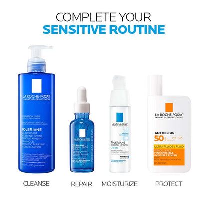La Roche Posay Glycerin Face Serum, Toleriane Dermallergo Serum for Ultra-Sensitive, Allergy-Prone, Reactive Skin, Soothing and Hydrating, Formulated with Neurosensine, Fragrance-Free, 30ml