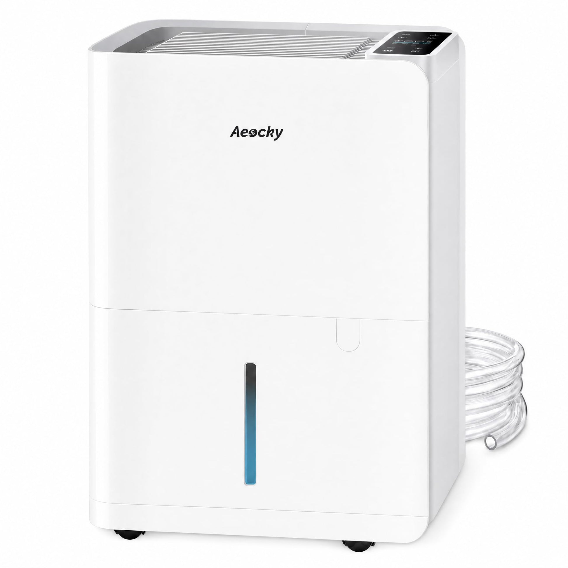 AEOCKY 50 Pint/Day Compressor Dehumidifier, 3500Sq.Ft for Basement, Home, Bedroom, Bathroom, with Drain Hose, 0.8 Gallon Water Tank Capacity, Intelligent Humidistat, Quiet - Available at All In One Marketplace Canada