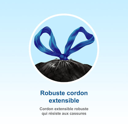 Hefty™ Garbage Bags, Value Pack Large 90 Litres Black, Drawstring, 80 Bags, Fits simplehuman code X