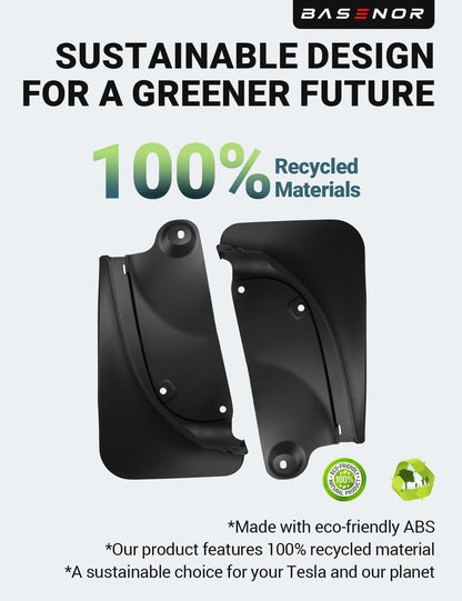 BASENOR 2020-2024 Tesla Model Y Mud Flaps Splash Guards Winter Vehicle Sediment Protection No Need to Drill Holes Vehicle Tire Protector Mudflaps All Weather Tesla Exterior Accessories (Set of 4) 🍁 All In One Marketplace Canada