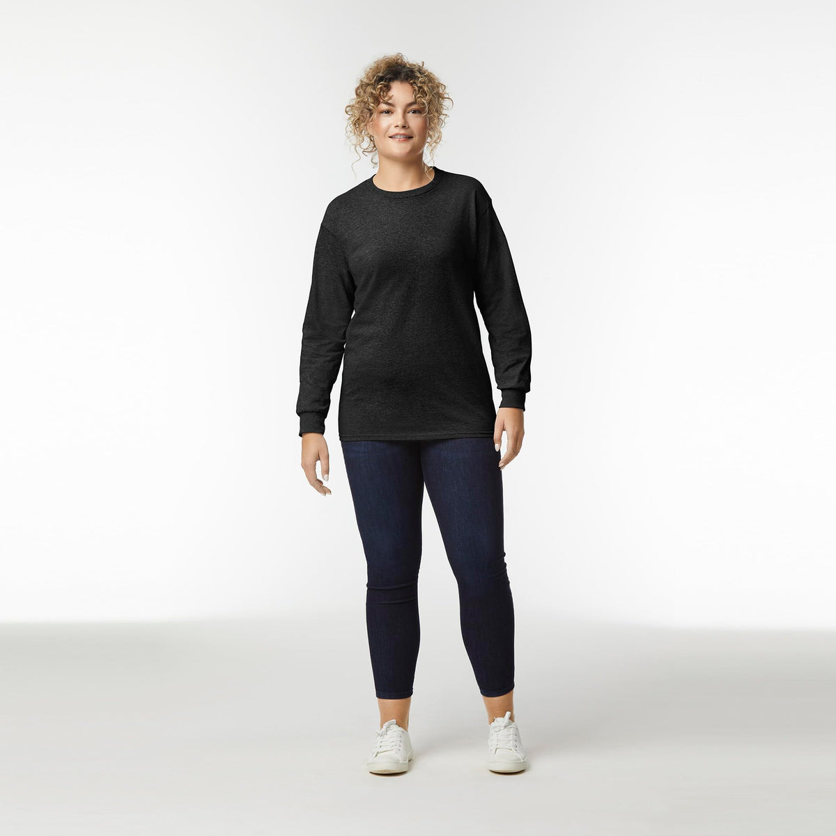 Gildan Men's Ultra Cotton Long Sleeve T-Shirt, Style G2400, Multipack, Black (3-Pack), Medium