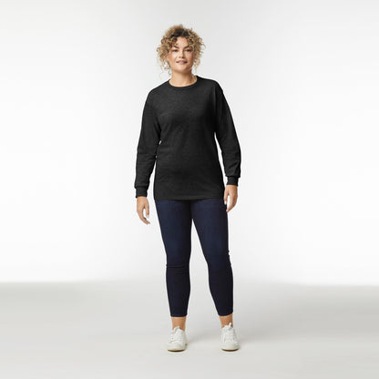 Gildan Men's Ultra Cotton Long Sleeve T-Shirt, Style G2400, Multipack, Black (3-Pack), Medium