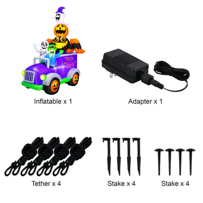 Camion gonflable d'Halloween Occasions de 3,2 m, 3,2 m de haut, multicolore