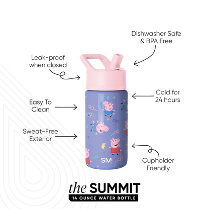 Simple Modern Peppa Pig Kids Water Bottle & Toddler Cup | 14oz 🍁 All In One Marketplace Canada