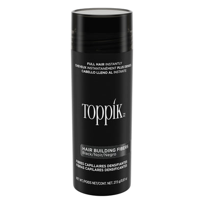 TOPPIK Hair Building Fibers, Black, VALUE SIZE 27.5 g, Fill In Fine or Thinning Hair, Instantly Thicker Looking, Multiple Shades for Men & Women