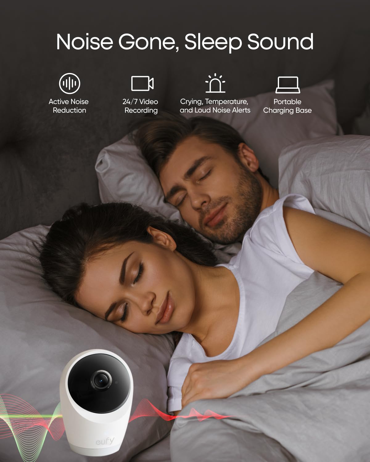 eufy Baby Monitor E21 with 4K Camera, Hybrid Wi-Fi and No Wi-Fi Connection, App and Monitor Control, Ultra-Clear Night View, Pan-Tilt, 8× Zoom, Portable Camera with Built-In Battery, ANR, Smart Alerts - Available at All In One Marketplace Canada