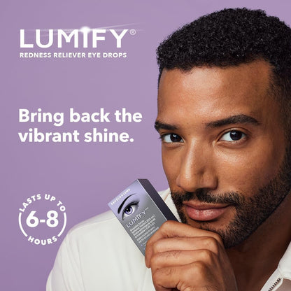 LUMIFY Eye Drops for Red Eyes, Redness Reliever for Brighter Looking Eyes, Works in 1 Minute & Lasts Up to 8 Hours, Eye Drops, 7.5 mL