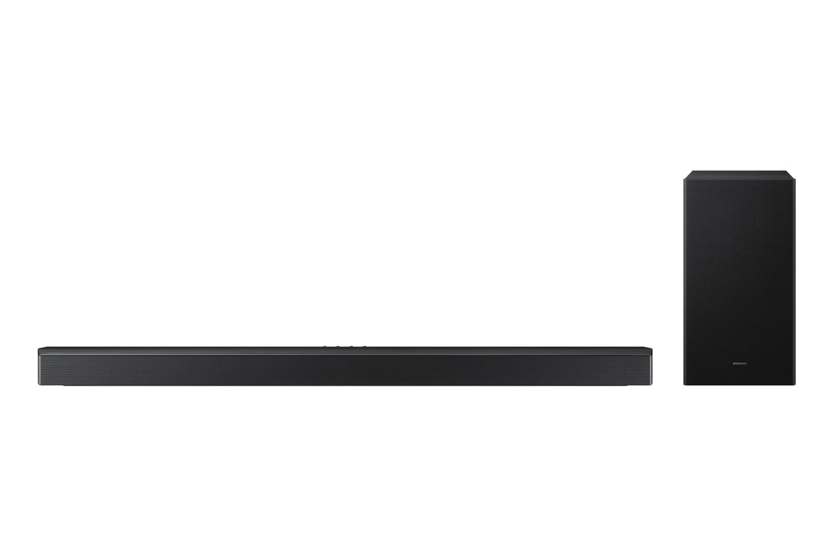 Samsung Sound Bar HW-B750F/ZC, 5.1 Channel, Subwoofer, 400 watts, Surround Sound, Q-Symphony, Dolby Digital, DTS Virtual:X, Bass Boost, Adaptive Sound, Bluetooth, HDMI ARC, Soundbar