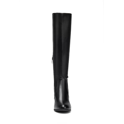 DREAM PAIRS Women Knee High Chunky Slouch Boots,Black/Pu,7.5 🍁 All In One Marketplace Canada