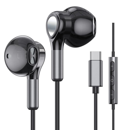 USB C Headphones for Samsung Galaxy S26 S25 S24 S23 S22 S21 S20 A56 A36 A17 A16 Wired USB C Earbuds with Microphone in-Ear USB Type C Earphones for iPhone 17 16 15 Pro Max Plus iPad Air Mini Pixel 10