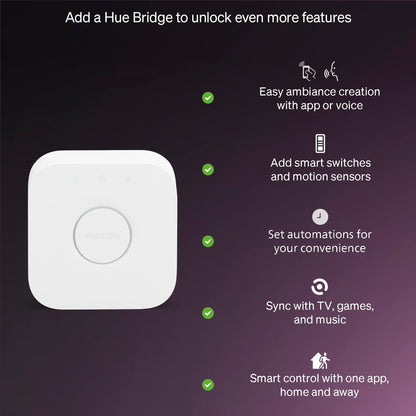 Philips Hue Essential Smart LED A19 Bulb, White and Color Ambiance, E26 Base, 8.8W, 2200K-6500K, 800 Lumens, Dimmable, Works with Alexa, Google Assistant, and Apple Home, 1 Pack 🍁 All In One Marketplace Canada