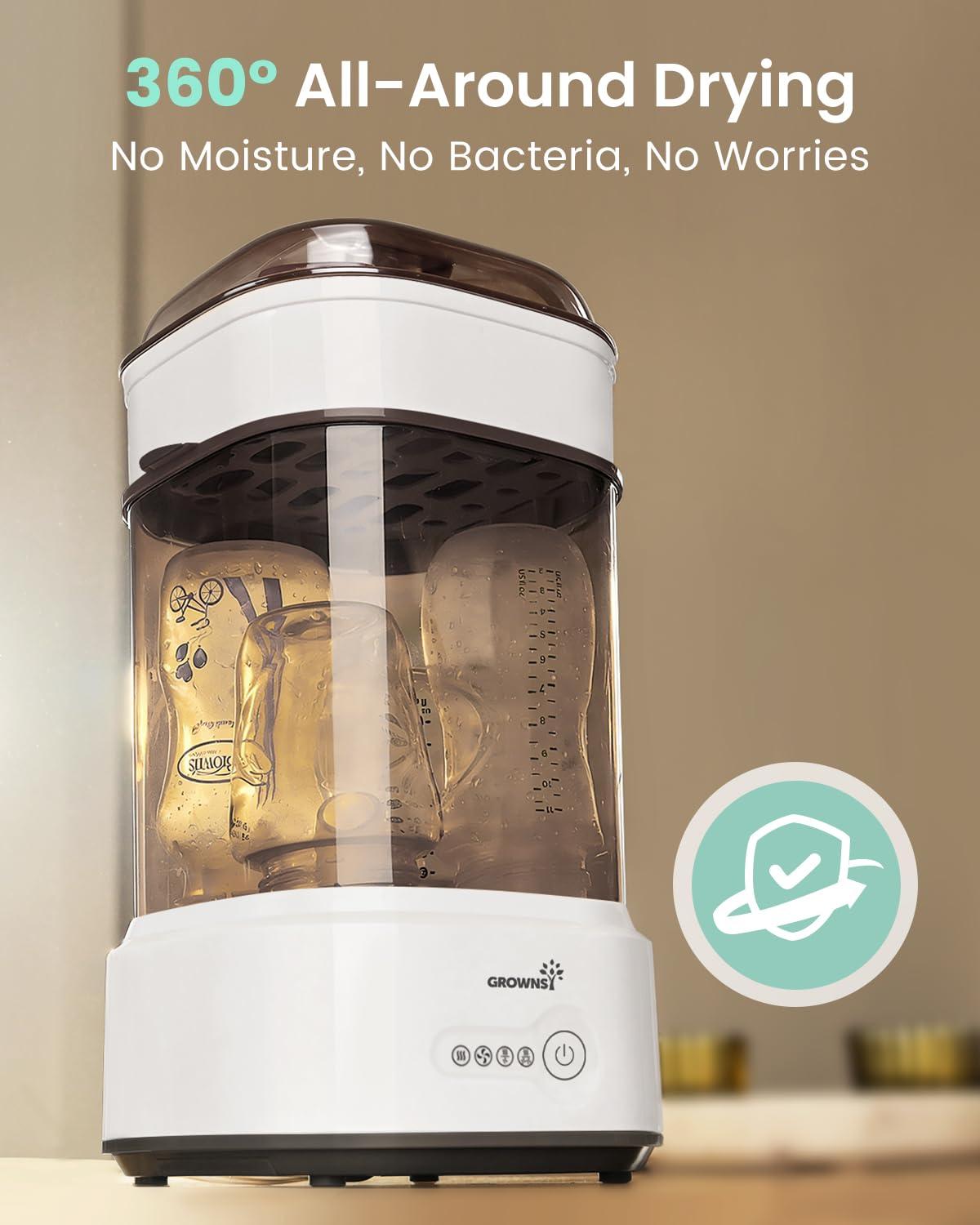 Bottle Sterilizer and Dryer, Compact Baby Bottle Sterilizer, Electric Steam Bottle Sanitizer for Baby Bottles, Pacifiers, Pump Parts - Available at All In One Marketplace Canada