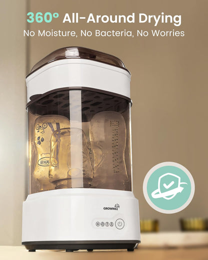Bottle Sterilizer and Dryer, Compact Baby Bottle Sterilizer, Electric Steam Bottle Sanitizer for Baby Bottles, Pacifiers, Pump Parts - Available at All In One Marketplace Canada