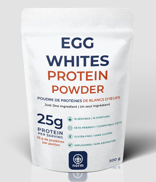 Pure Egg White Protein Powder 500g – Unflavored, Pasteurized, Keto & Gluten-Free