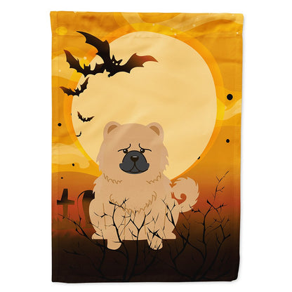 Drapeau de maison Caroline's Treasures BB4410CHF Halloween Chow Chow en toile crème, grand format, multicolore