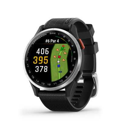 Garmin Approach S44, Essential Golf GPS Smartwatch, AMOLED Display, On-Course Features, Silver Aluminum Bezel with Black Silicone Band 🍁 All In One Marketplace Canada