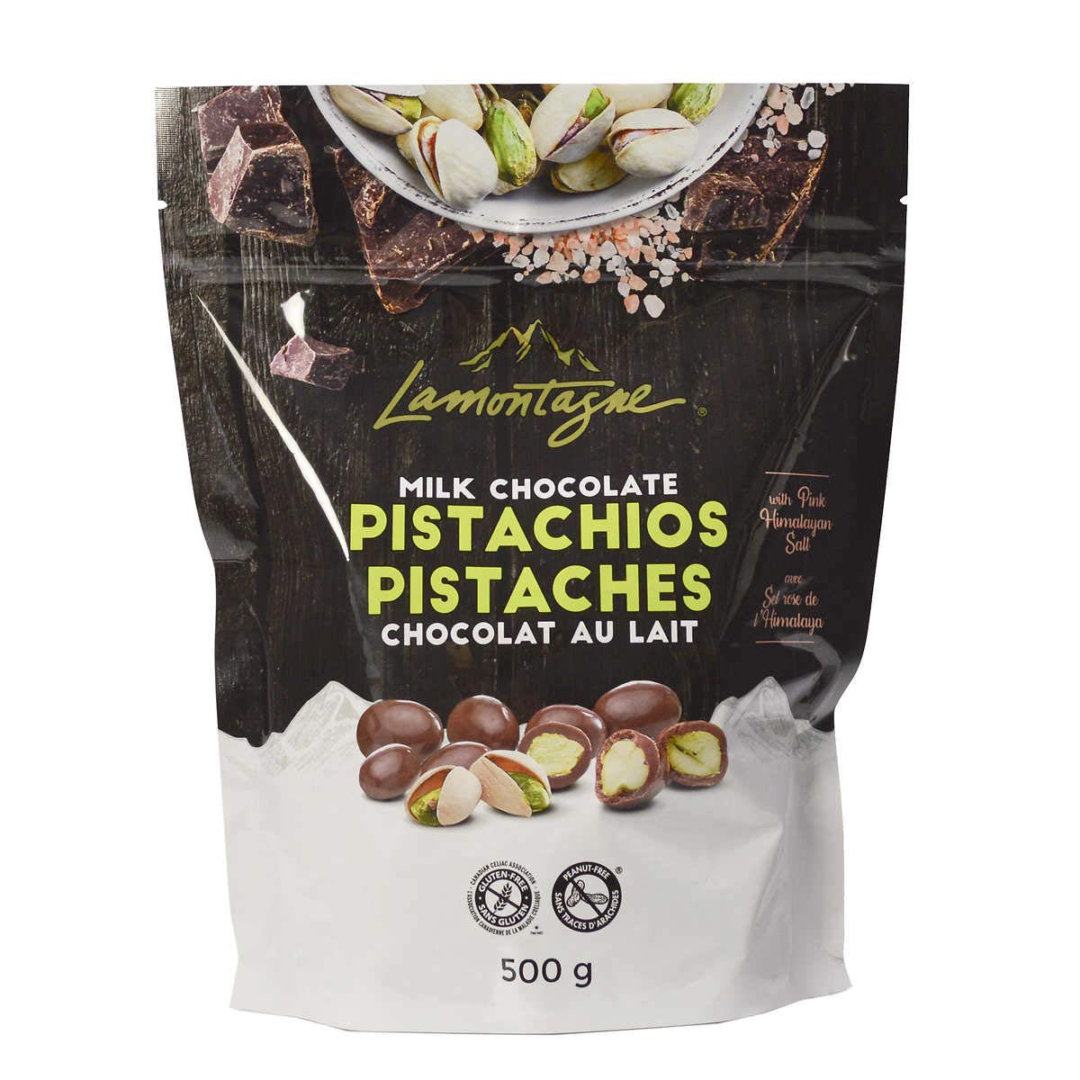 Lamontagne Milk Chocolate Pistachios – 500g