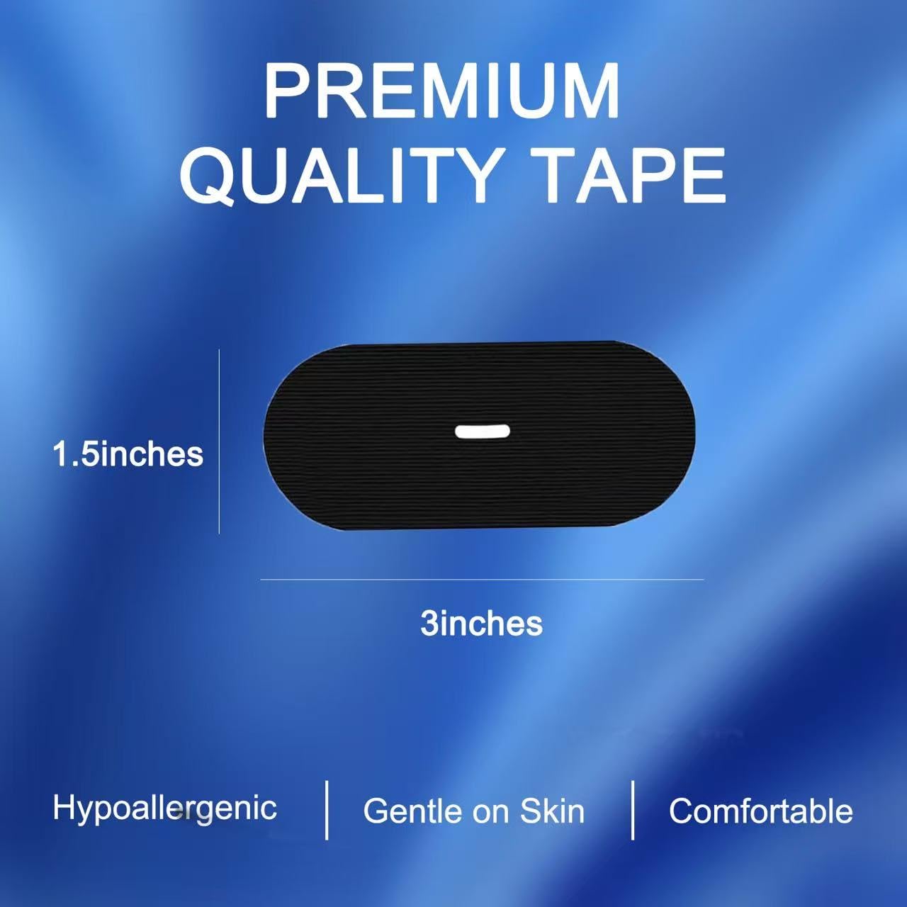 ALRION Sleep Tape, Premium Cotton Tape with Hole, Hypoallergenic Tape for Sensitive Skin, Painless Removal, Latex Free, Black, 30 pack - Available at All In One Marketplace Canada