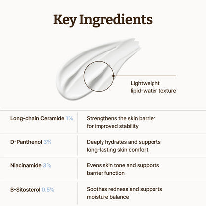 Dr. Reju-All Advanced LC-Ceramide Barrier Cream - Patented Long Chain Ceramide Deep Hydration - Lightweight Korean Face Moisturizer for Strengthening Skin Barrier - 50ml