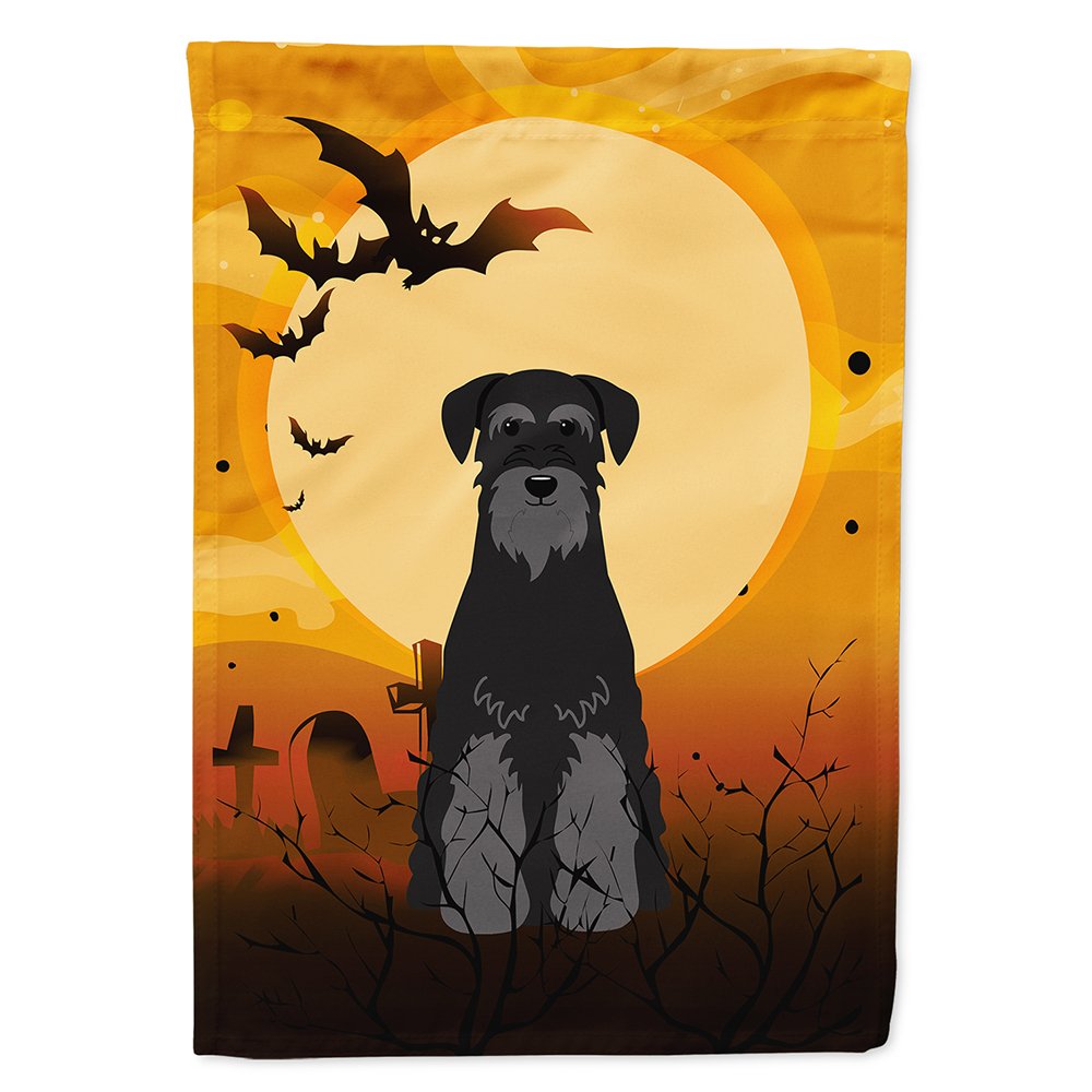 Caroline's Treasures BB4298CHF Halloween Standard Schnauzer Black Flag Canvas House Size, Large, Multicolor
