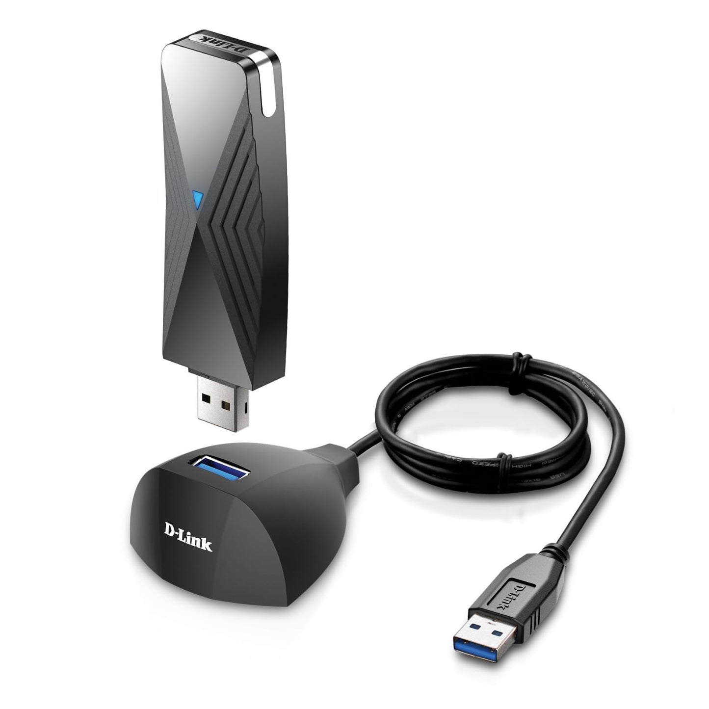 D-Link USB WiFi 6 Adapter AX1800 USB 3.0 Dual Band Long Range MU-MIMO Wireless Internet Network for Desktop PC Laptop Windows (DWA-X1850-B1-CA) D-Link